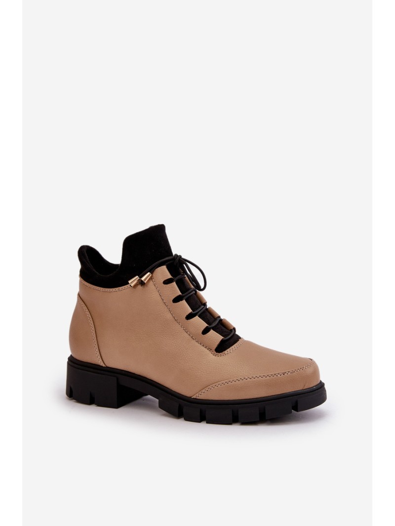 Low Women's Boots Insulated Eco Leather Beige Erisabelle