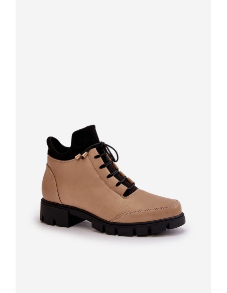 Low Women's Boots Insulated Eco Leather Beige Erisabelle