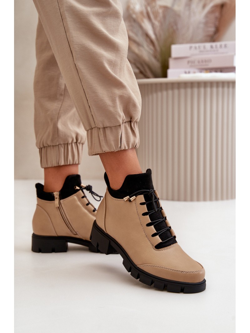 Low Women's Boots Insulated Eco Leather Beige Erisabelle