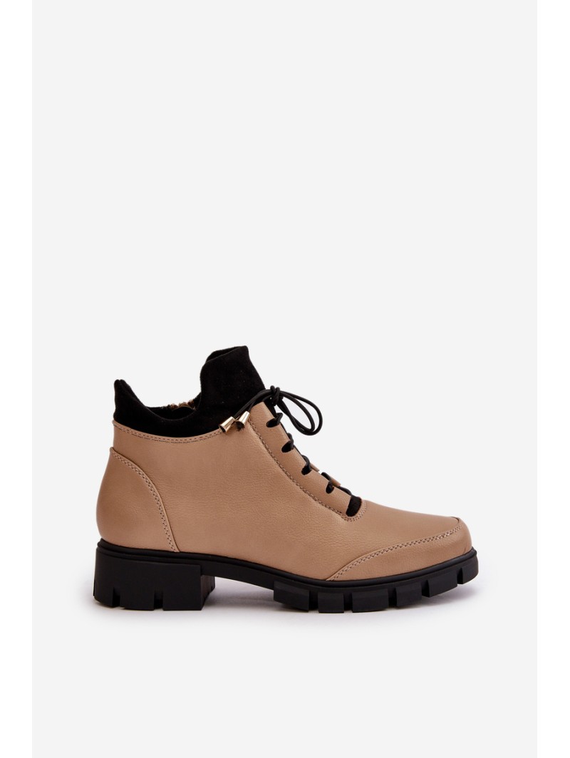 Low Women's Boots Insulated Eco Leather Beige Erisabelle