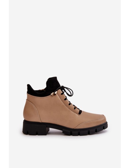 Low Women's Boots Insulated Eco Leather Beige Erisabelle