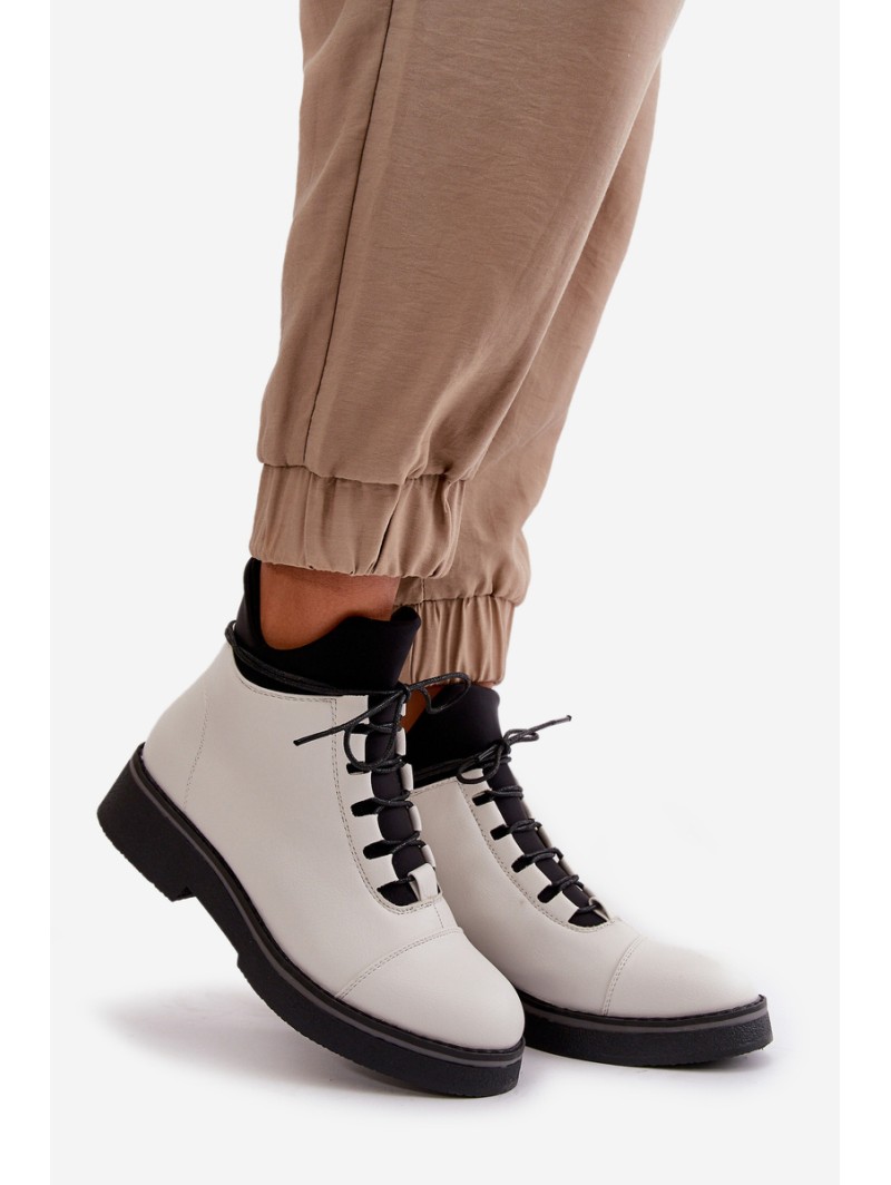 Low Women's Boots Insulated Eco Leather Beige Erisabelle