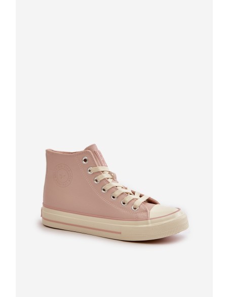 Women's Insulated Sneakers Made Of Eco Leather Pink Big Star OO274933