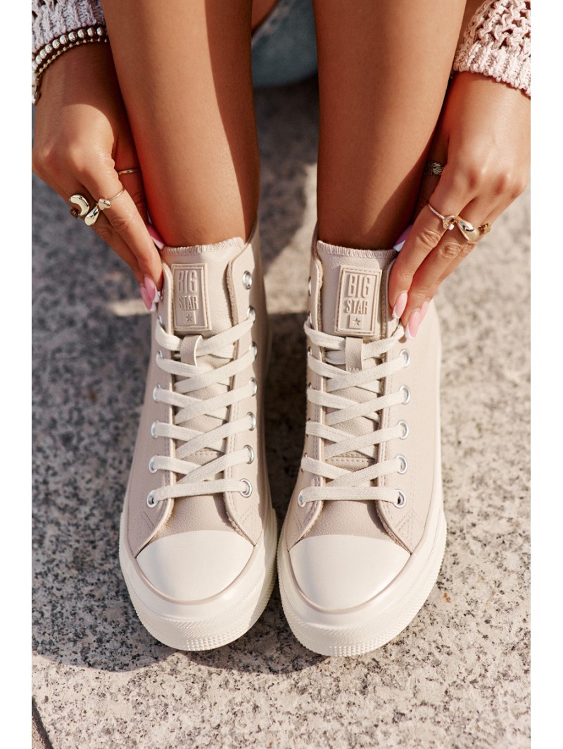Women's Insulated Sneakers Made Of Eco Leather Pink Big Star OO274933