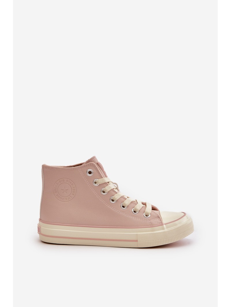 Women's Insulated Sneakers Made Of Eco Leather Pink Big Star OO274933