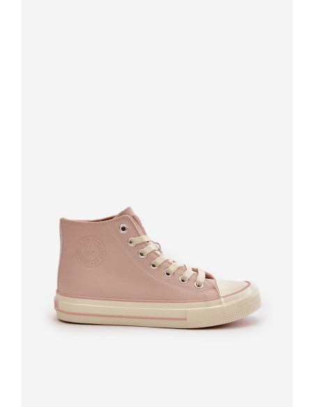 Women's Insulated Sneakers Made Of Eco Leather Pink Big Star OO274933