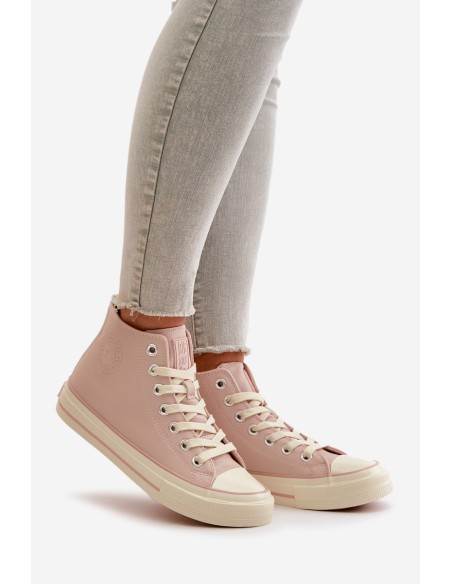 Women's Insulated Sneakers Made Of Eco Leather Pink Big Star OO274933