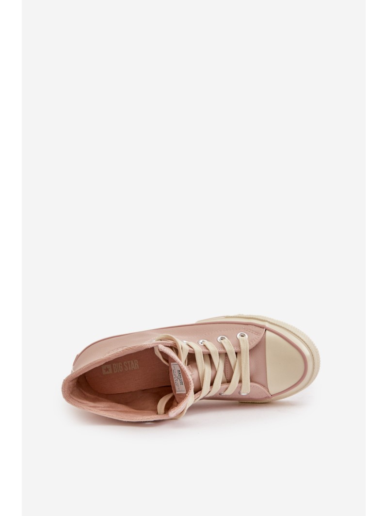Women's Insulated Sneakers Made Of Eco Leather Pink Big Star OO274933