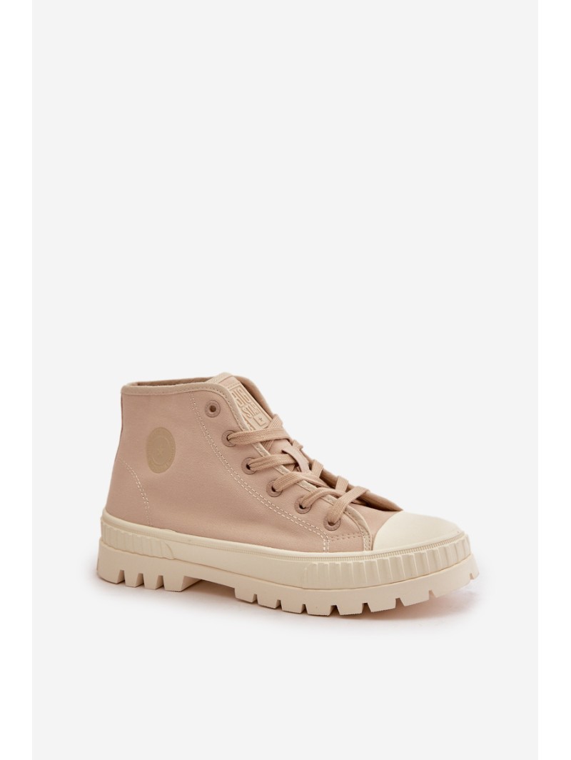 High Fabric Platform Sneakers Big Star LL274160 Beige