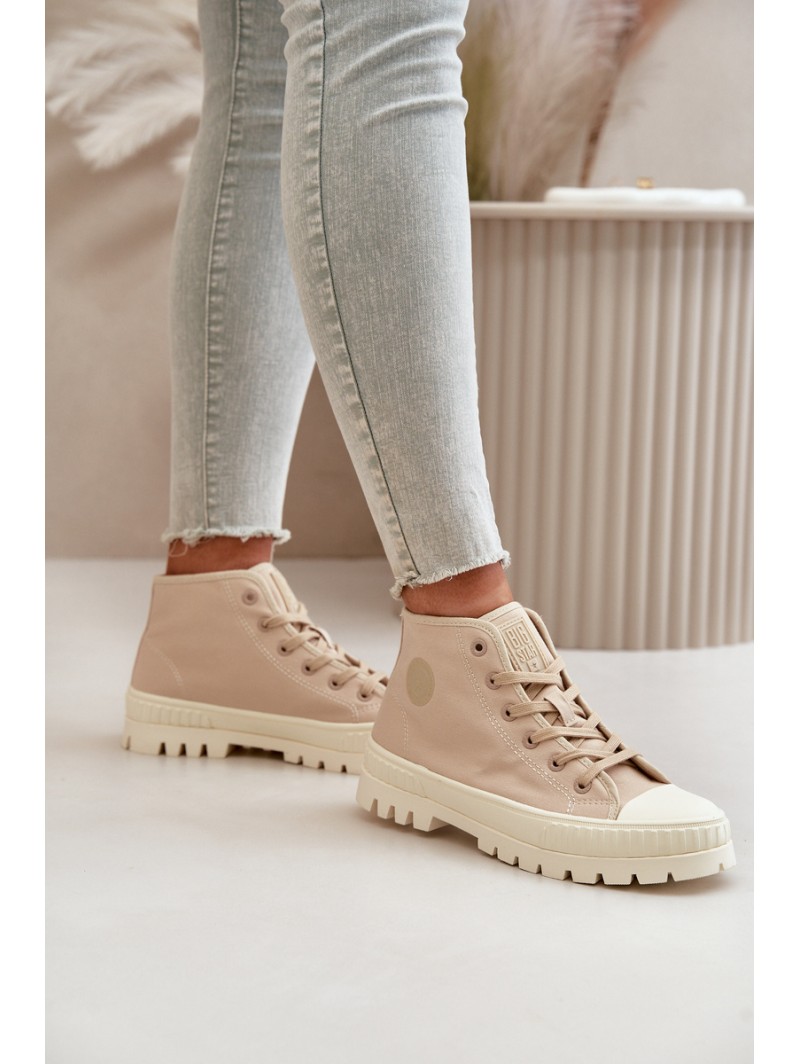 High Fabric Platform Sneakers Big Star LL274160 Beige