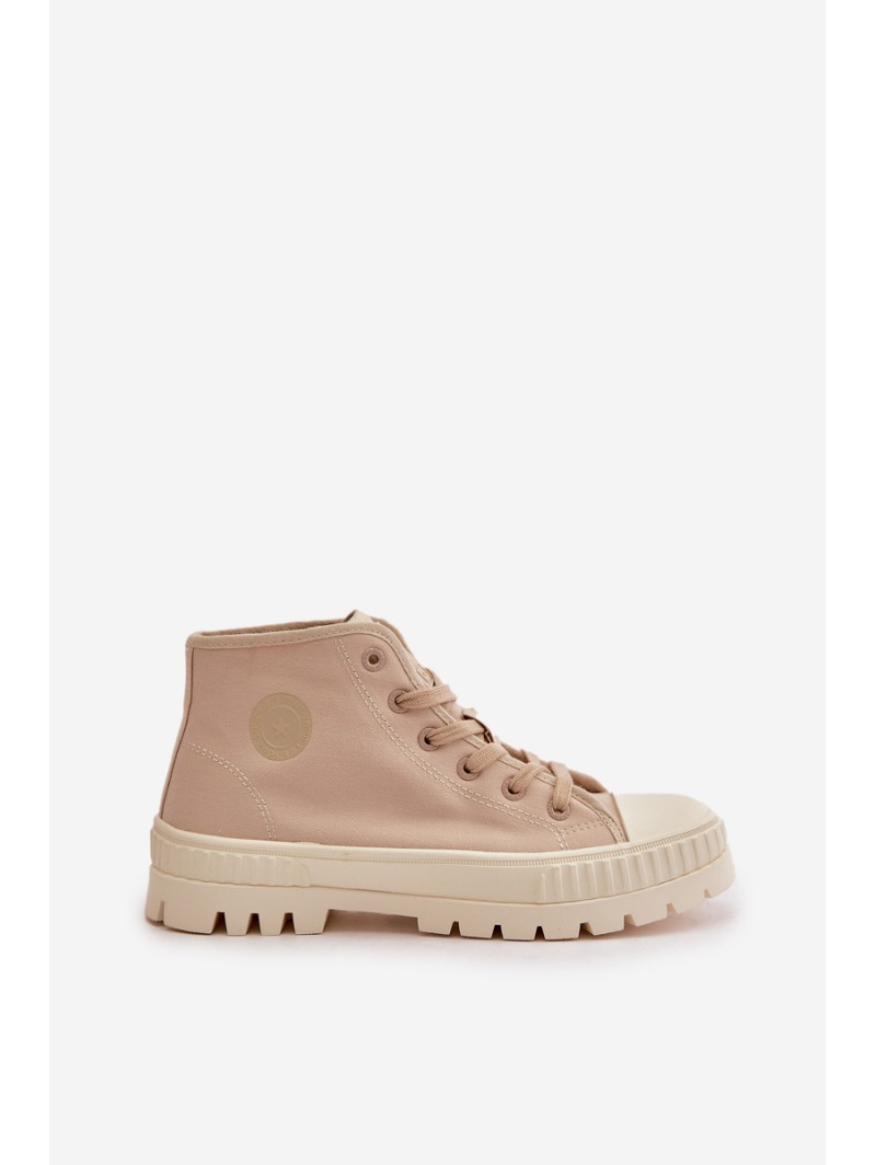 High Fabric Platform Sneakers Big Star LL274160 Beige