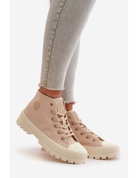 High Fabric Platform Sneakers Big Star LL274160 Beige