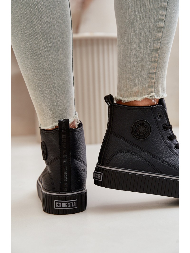 Women's Insulated Sneakers Made Of Eco Leather Big Star OO274790 Black