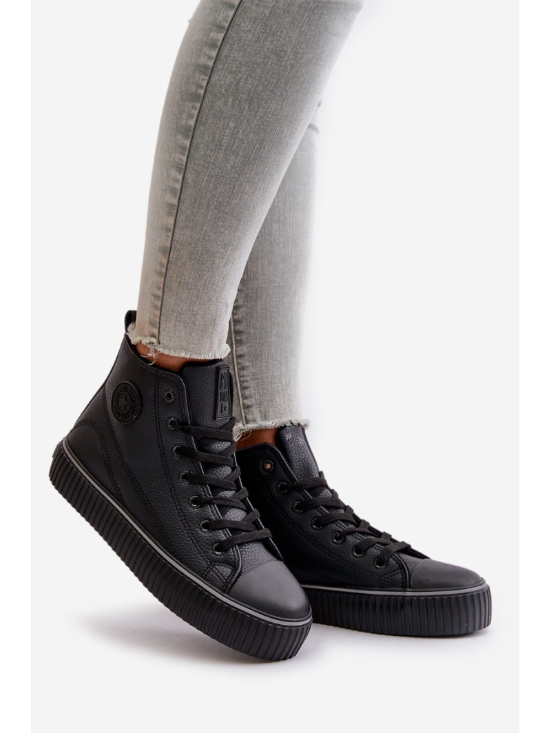 Women's Insulated Sneakers Made Of Eco Leather Big Star OO274790 Black