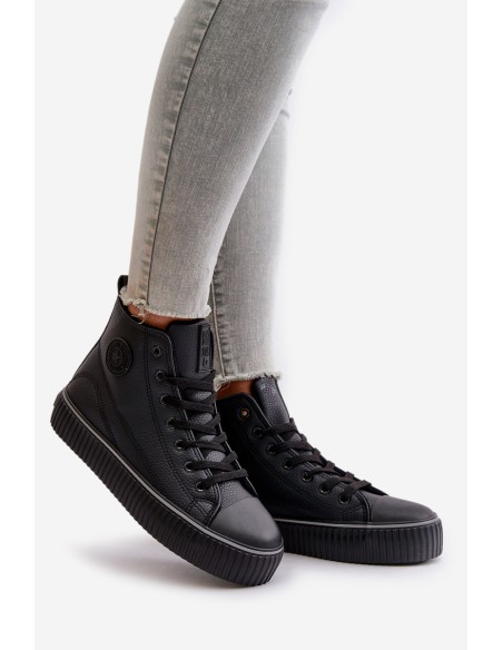 Women's Insulated Sneakers Made Of Eco Leather Big Star OO274790 Black