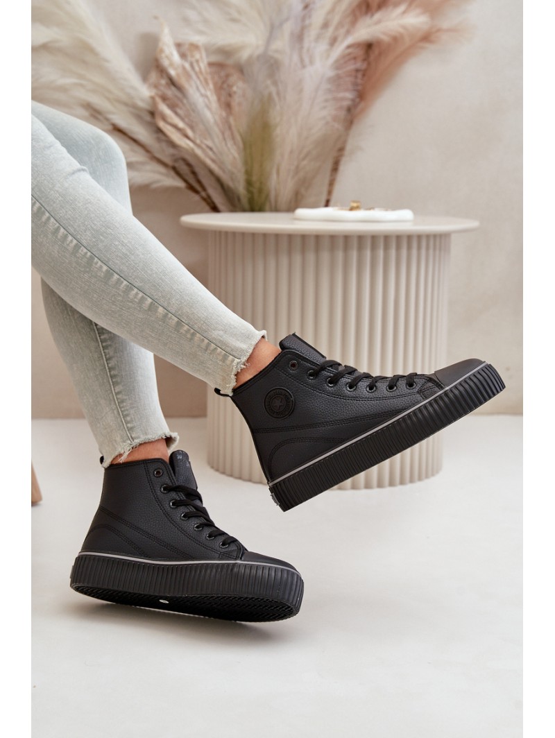 Women's Insulated Sneakers Made Of Eco Leather Big Star OO274790 Black