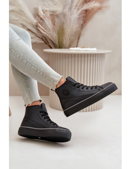 Women's Insulated Sneakers Made Of Eco Leather Big Star OO274790 Black
