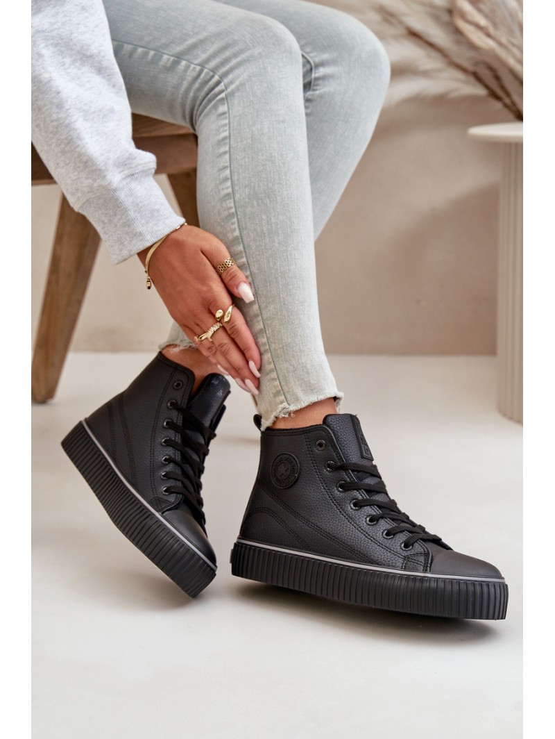 Women's Insulated Sneakers Made Of Eco Leather Big Star OO274790 Black