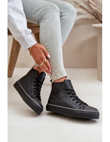 Women's Insulated Sneakers Made Of Eco Leather Big Star OO274790 Black