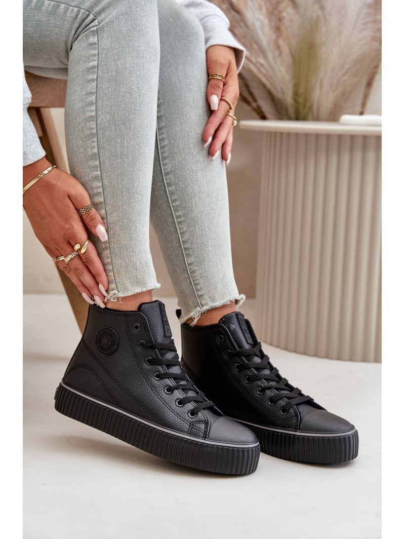 Women's Insulated Sneakers Made Of Eco Leather Big Star OO274790 Black