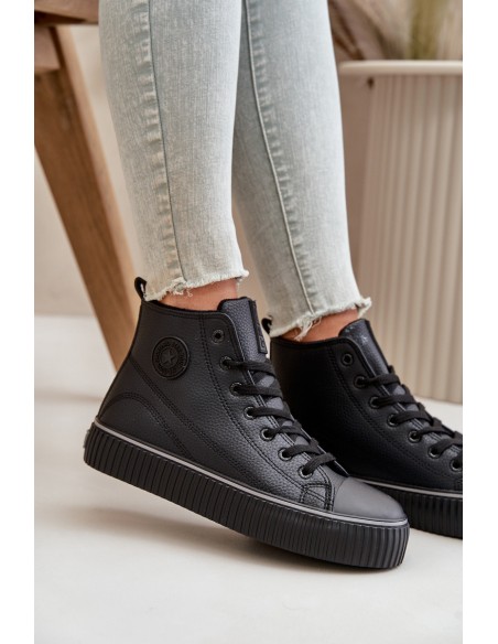 Women's Insulated Sneakers Made Of Eco Leather Big Star OO274790 Black