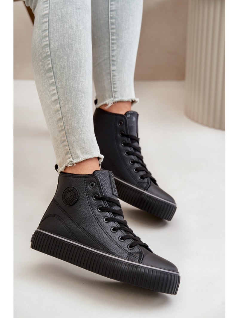 Women's Insulated Sneakers Made Of Eco Leather Big Star OO274790 Black