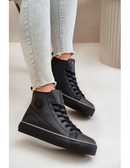 Women's Insulated Sneakers Made Of Eco Leather Big Star OO274790 Black