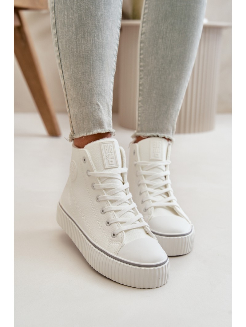 Women's Insulated Sneakers Made Of Eco Leather Big Star OO274788 White