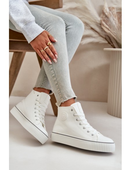 Women's Insulated Sneakers Made Of Eco Leather Big Star OO274788 White