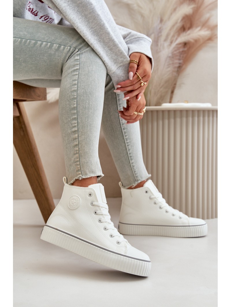 Women's Insulated Sneakers Made Of Eco Leather Big Star OO274788 White