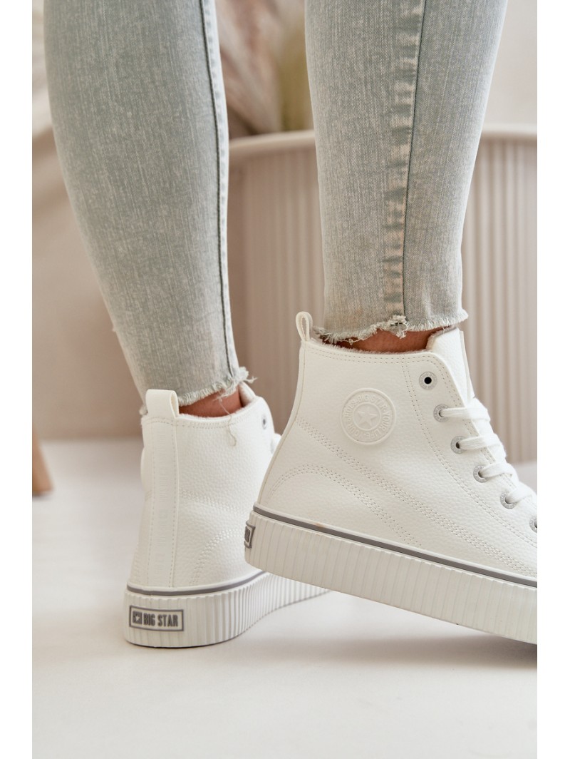 Women's Insulated Sneakers Made Of Eco Leather Big Star OO274788 White