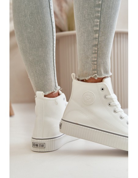 Women's Insulated Sneakers Made Of Eco Leather Big Star OO274788 White
