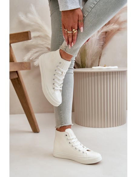 Women's Insulated Sneakers From Eco Leather White Big Star OO274932
