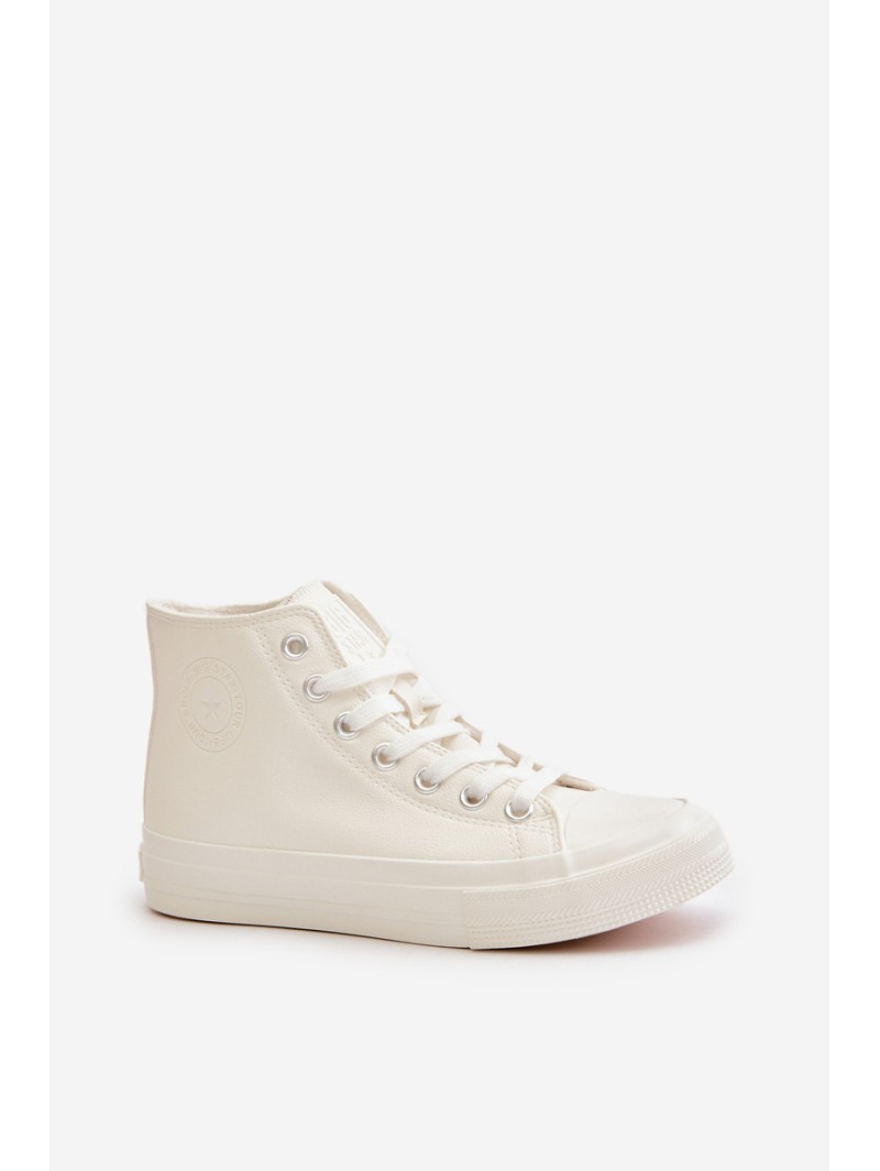 Women's Insulated Sneakers From Eco Leather White Big Star OO274932