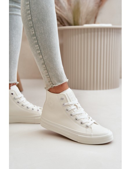 Women's Insulated Sneakers From Eco Leather White Big Star OO274932