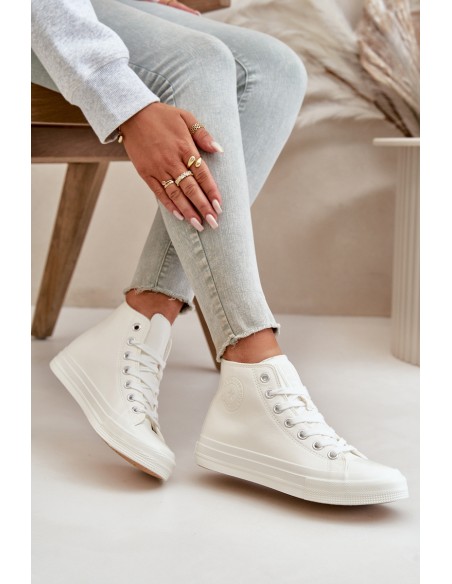 Women's Insulated Sneakers From Eco Leather White Big Star OO274932