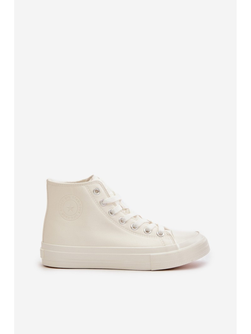 Women's Insulated Sneakers From Eco Leather White Big Star OO274932