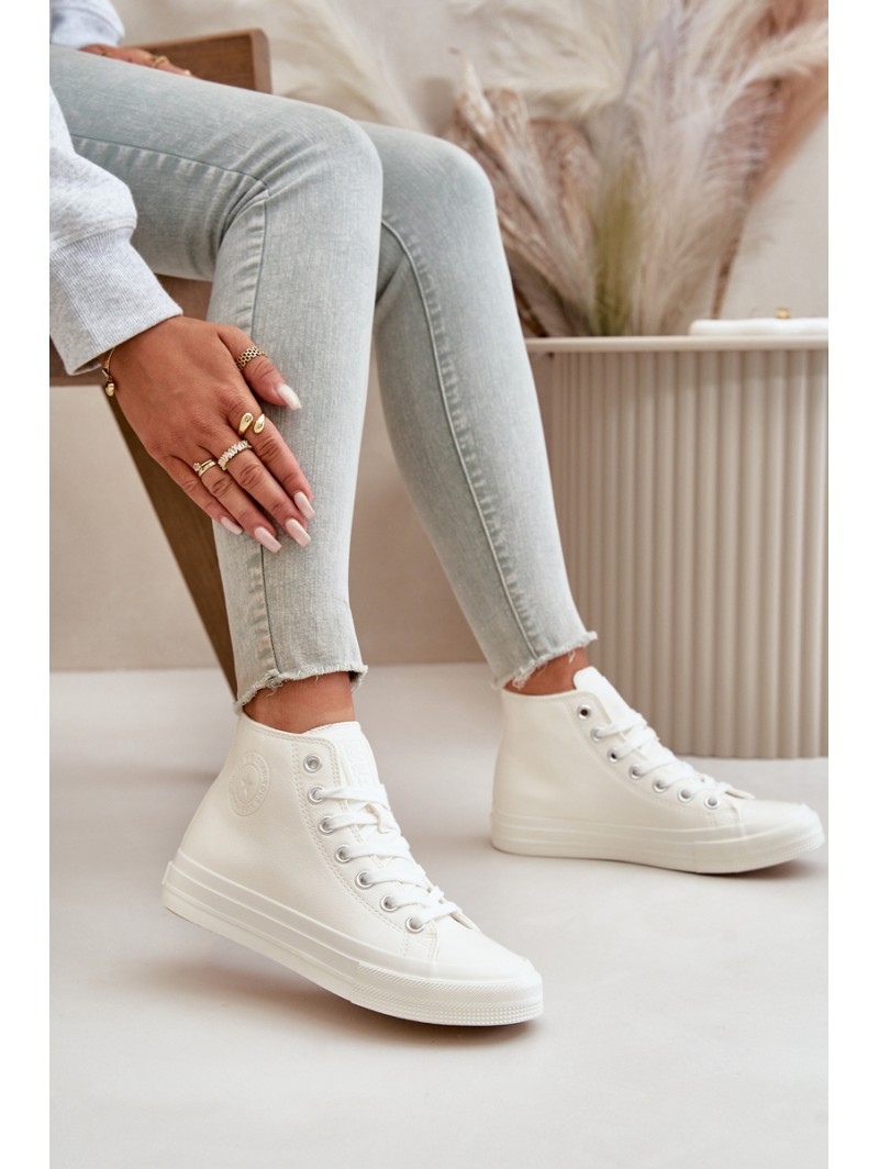 Women's Insulated Sneakers From Eco Leather White Big Star OO274932