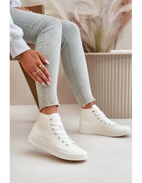 Women's Insulated Sneakers From Eco Leather White Big Star OO274932