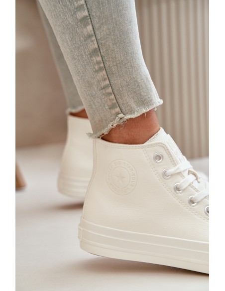 Women's Insulated Sneakers From Eco Leather White Big Star OO274932