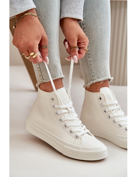 Women's Insulated Sneakers From Eco Leather White Big Star OO274932