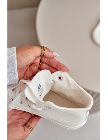 Women's Insulated Sneakers From Eco Leather White Big Star OO274932