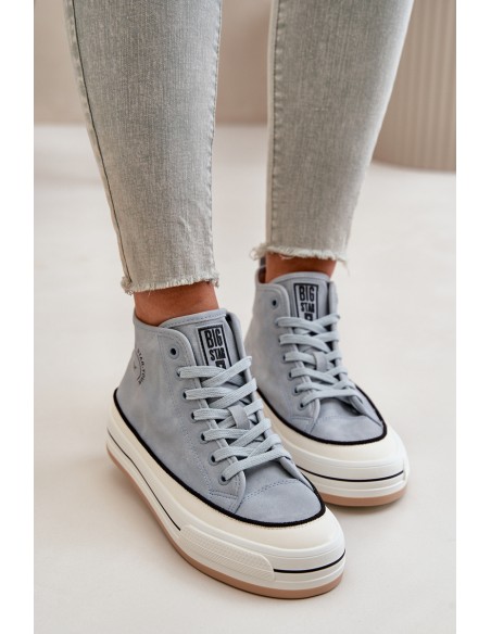 Warm Women's Platform Sneakers Eco Leather Big Star OO274069 Blue