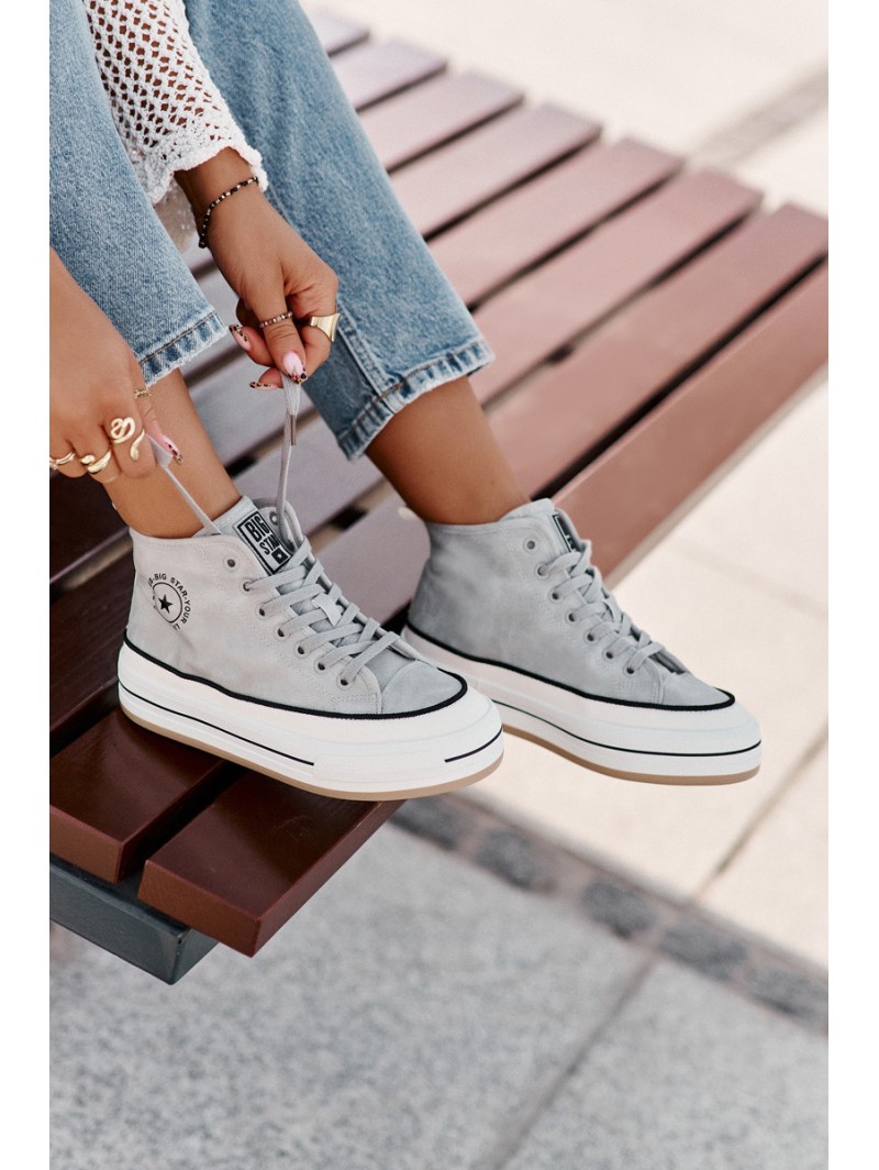 Warm Women's Platform Sneakers Eco Leather Big Star OO274069 Blue