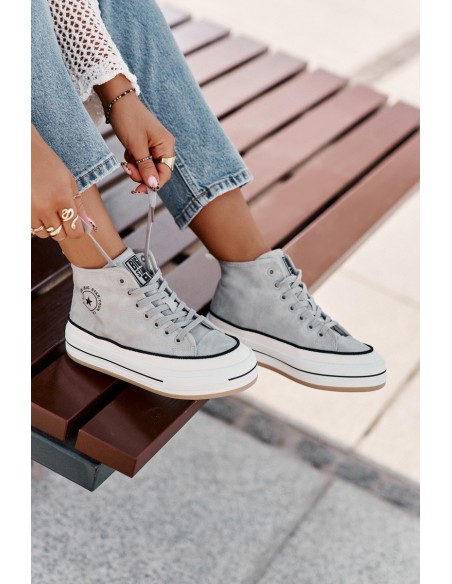 Warm Women's Platform Sneakers Eco Leather Big Star OO274069 Blue