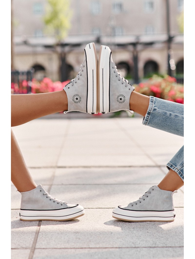 Warm Women's Platform Sneakers Eco Leather Big Star OO274069 Blue