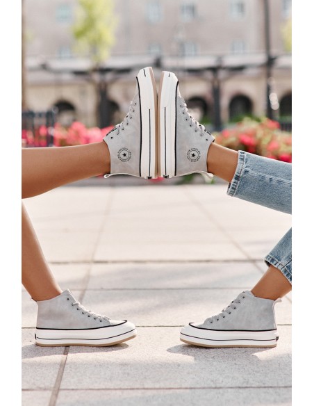 Warm Women's Platform Sneakers Eco Leather Big Star OO274069 Blue