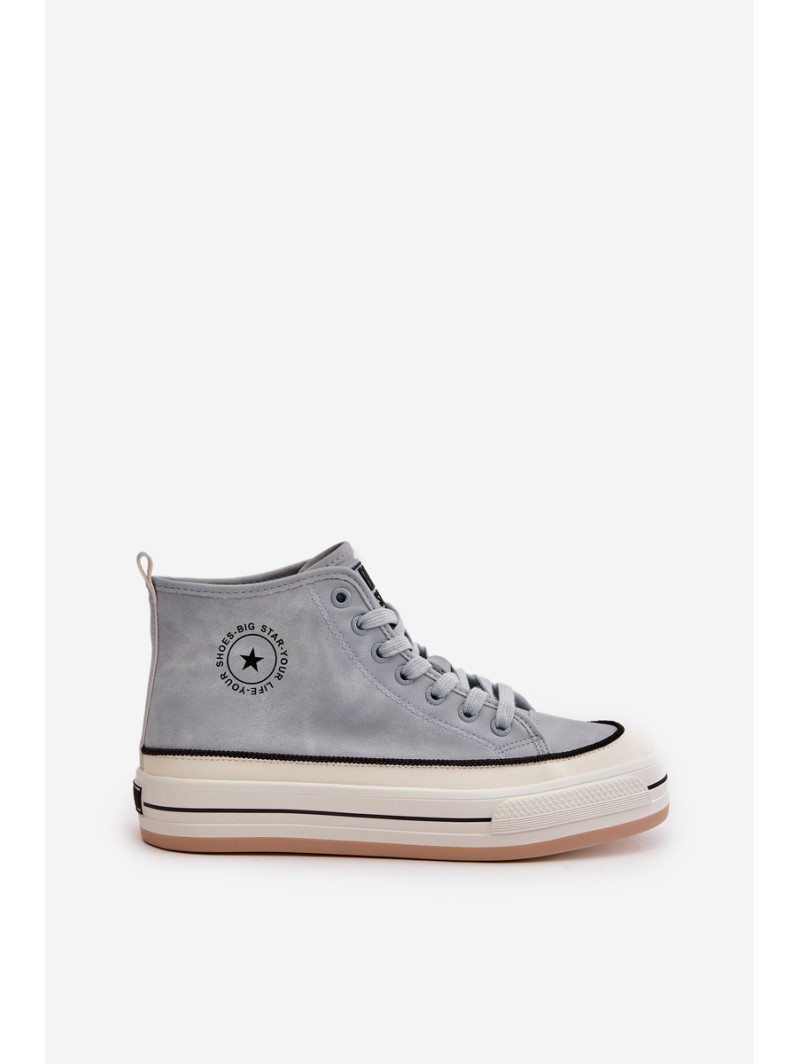 Warm Women's Platform Sneakers Eco Leather Big Star OO274069 Blue