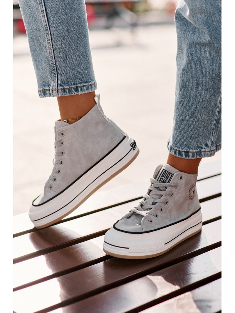Warm Women's Platform Sneakers Eco Leather Big Star OO274069 Blue
