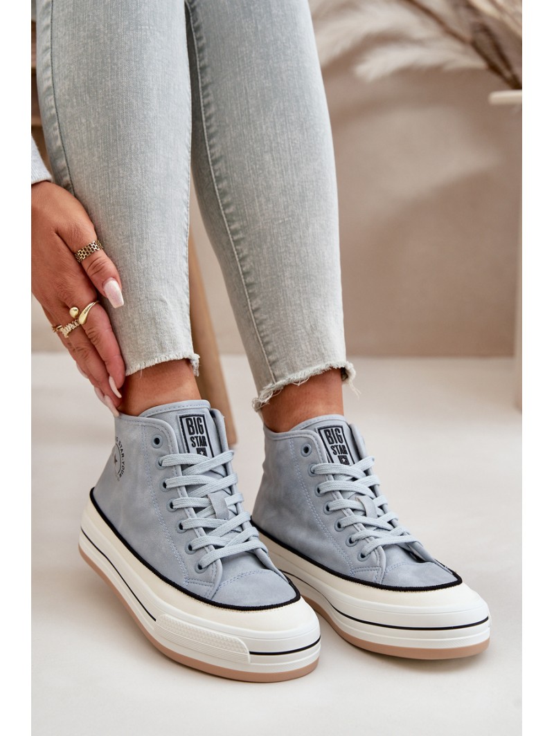 Warm Women's Platform Sneakers Eco Leather Big Star OO274069 Blue